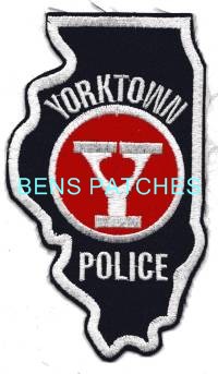 ILLINOIS,YORKTOWN POLICE 1 STATE SHAPED_wm